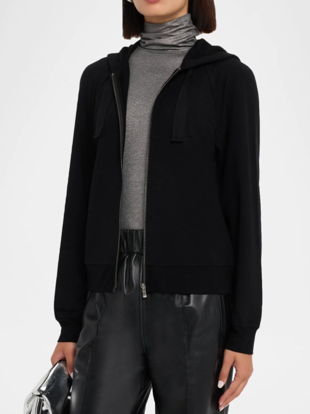 Majestic Filatures Zip-Front French Terry Hoodie